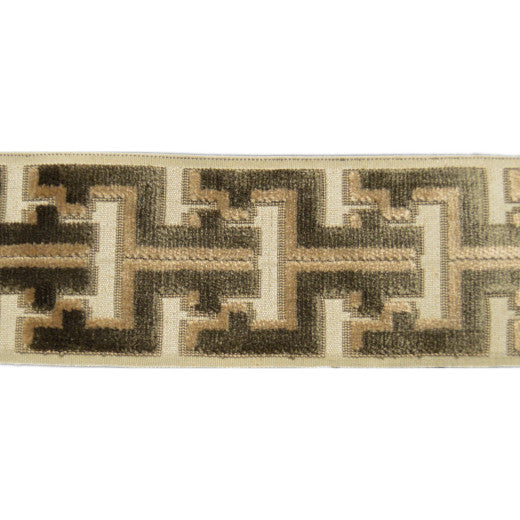Oslo - Flax by Europatex Designer Fabric Oslo 58% Rayon / 31% Polyester / 11% Linen China See Sample Horizontal: N/A and Vertical: N/A 3.50 inches  - Swanky Fabrics -