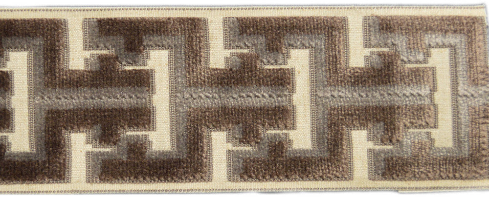 Oslo Walnut by Europatex Designer Fabric Oslo 31% Polyester, 58%Rayon, 11% Linen China Horizontal: 2.75" and Vertical: N/A 3.5" - Swanky Fabrics -