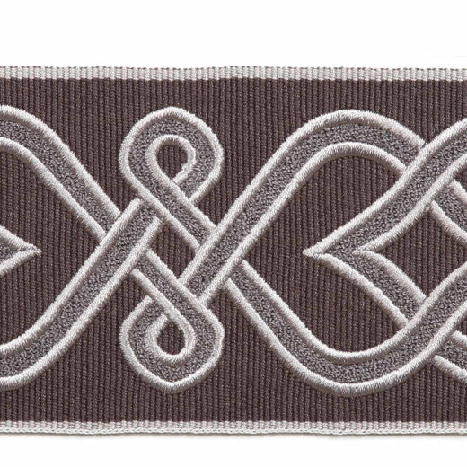 Ovada - Silver by Europatex Designer Fabric Tapes Galore  China See Sample Horizontal: N/A and Vertical: N/A 2.65 inches  - Swanky Fabrics -
