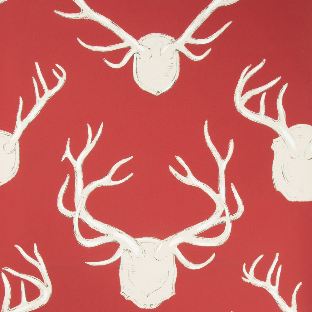 Antlers Paper Red by Lee Jofa Wallcovering Lee Jofa Wallcovering Antlers Paper RedWallcovering LODGE II WALLPAPER PAPER - 100% United States </p><p>Repeat: H: 27, V: 32.25 27 - Fabric Carolina -