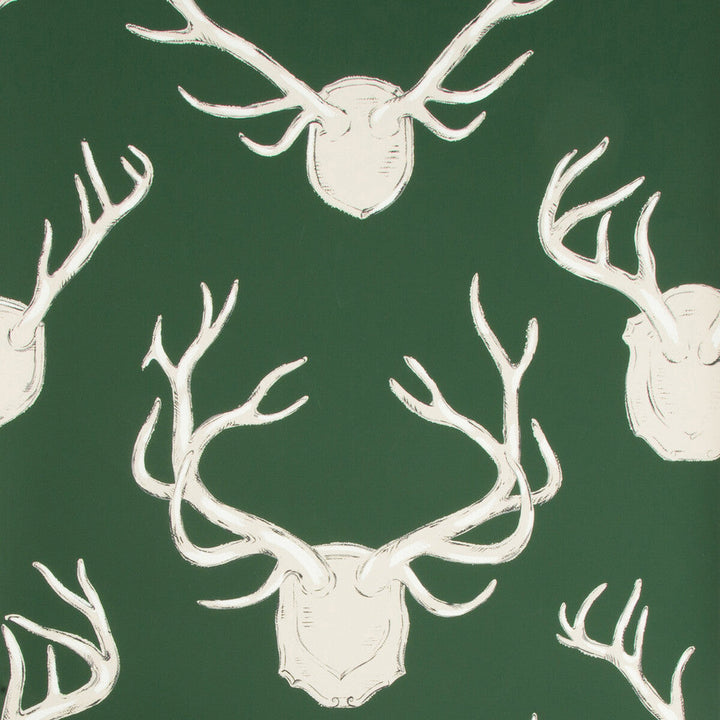 Antlers Paper Hunter by Lee Jofa Designer Wallcovering LODGE II WALLPAPER PAPER - 100% United States Horizontal: 27 and Vertical: 32.25 27 - Swanky Fabrics -