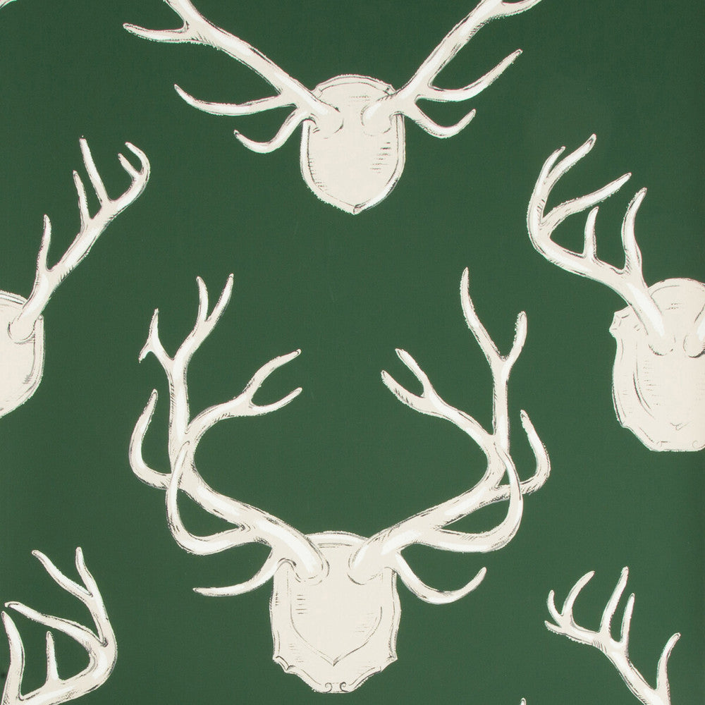 Antlers Paper Hunter by Lee Jofa Designer Wallcovering LODGE II WALLPAPER PAPER - 100% United States Horizontal: 27 and Vertical: 32.25 27 - Swanky Fabrics -