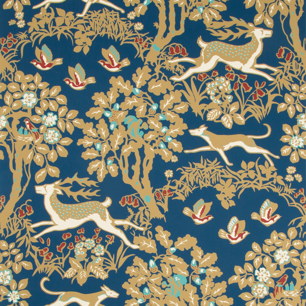 Mille Fleur Wp Navy by Lee Jofa Designer Wallcovering LODGE II WALLPAPER PAPER - 100% United States Horizontal: 24 and Vertical: 24 24 - Swanky Fabrics -