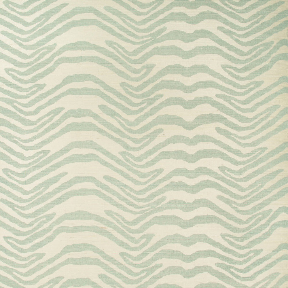 Hendricks Paper Aqua by Lee Jofa Designer Wallcovering MERKATO SISAL - 90%;COTTON - 10% United States Horizontal: 34 and Vertical: 19.6 34 - Swanky Fabrics -