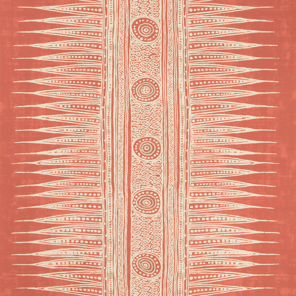 Indian Zag Paper Madder by Lee Jofa Designer Wallcovering SUZANNE RHEINSTEIN III PAPER - 100% United States Horizontal: 27 and Vertical: 26.875 27 - Swanky Fabrics -