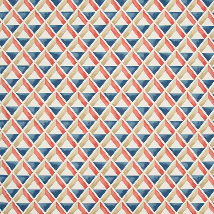 Cannes Paper Red/Blue by Lee Jofa Designer Wallcovering SUZANNE KASLER THE RIVIERA COLLECTION PAPER - 100% United States - Horizontal: 5.38 and Vertical: 13 27 - Swanky Fabrics -
