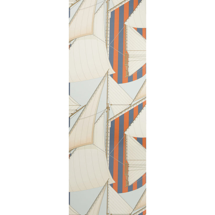 St Tropez Wp Slate/Spice by Lee Jofa Designer Wallcovering SUZANNE KASLER THE RIVIERA COLLECTION CELLULOSE - 60%;POLYESTER - 24%;MINERAL FILLERS - 12%;BINDER - 4% Italy - Horizontal: 26.77 and Vertical: 37.8 26.77 - Swanky Fabrics -