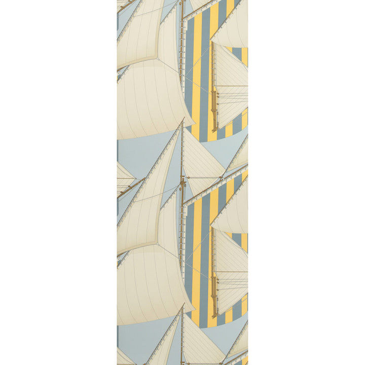 St Tropez Wp Blue/Yellow by Lee Jofa Designer Wallcovering SUZANNE KASLER THE RIVIERA COLLECTION CELLULOSE - 60%;POLYESTER - 24%;MINERAL FILLERS - 12%;BINDER - 4% Italy Horizontal: 26.77 and Vertical: 37.8 26.77 - Swanky Fabrics -