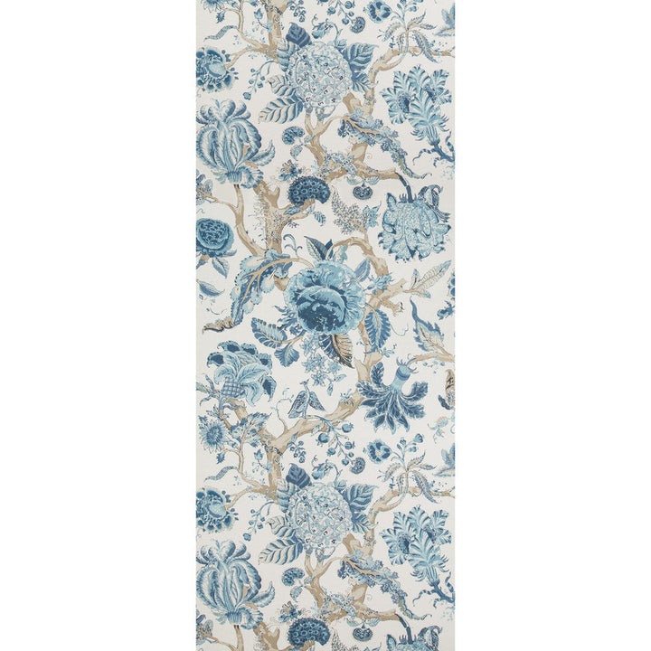 Adlington Paper Indigo by Lee Jofa Designer Wallcovering MANOR HOUSE WALLPAPER CELLULOSE - 45%;BINDER - 20%;MINERAL FILLERS - 20%;POLYESTER - 15% United Kingdom - Horizontal: 27.5 and Vertical: 47 27.5 - Swanky Fabrics -