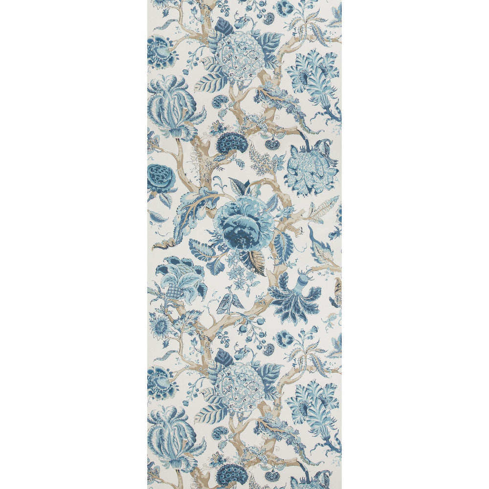 Adlington Paper Indigo by Lee Jofa Designer Wallcovering MANOR HOUSE WALLPAPER CELLULOSE - 45%;BINDER - 20%;MINERAL FILLERS - 20%;POLYESTER - 15% United Kingdom Horizontal: 27.5 and Vertical: 47 27.5 - Swanky Fabrics -