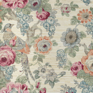 Lee Jofa Wallpaper Avondale Paper Berry/Slate
