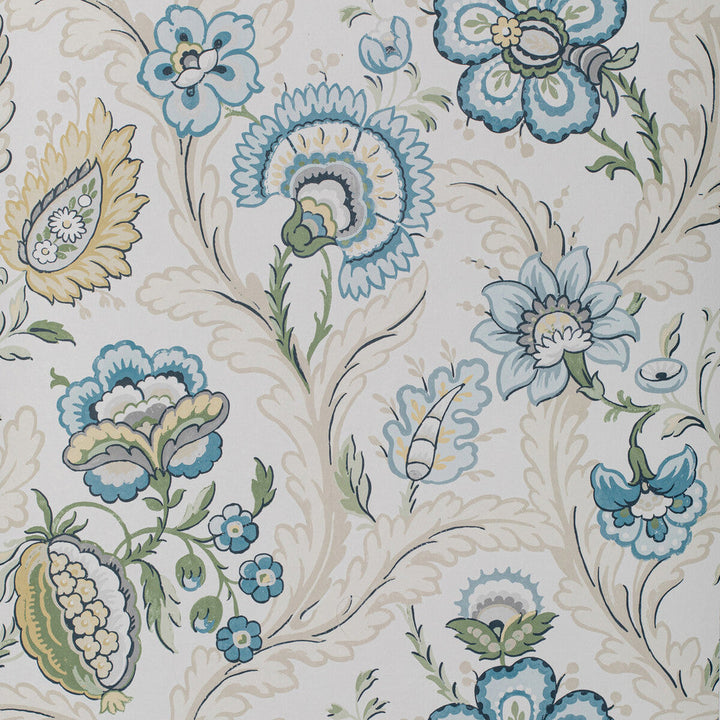 Wimberly Paper Blue/Spring by Lee Jofa Designer Wallcovering AVONDALE WALLPAPER WOOD PULP - 45%;BINDER - 20%;MINERAL FILLERS - 20%;POLYESTER - 15% United Kingdom Horizontal: 27.5 and Vertical: 27.2 27.5 - Swanky Fabrics -