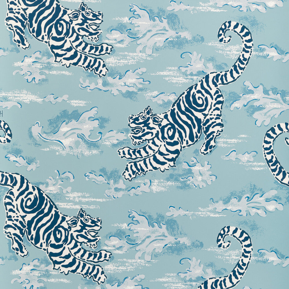 Bongol Paper Sky by Lee Jofa Designer Wallcovering MINDORO WALLPAPER PAPER - 100% United States Horizontal: 27 and Vertical: 19 27 - Swanky Fabrics -