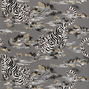 Lee Jofa Wallpaper Bongol Paper Charcoal
