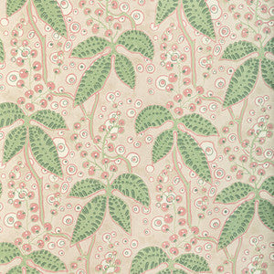 Lee Jofa Wallpaper Putnam Paper Green/Rose