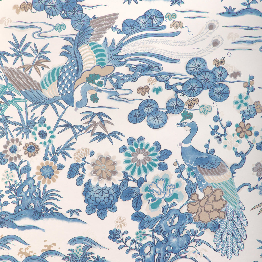 Lee Jofa Wallcovering Blue