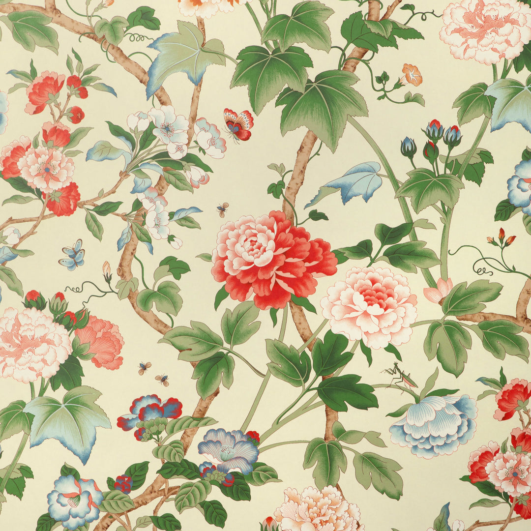 Lee Jofa Wallcovering Red/Green