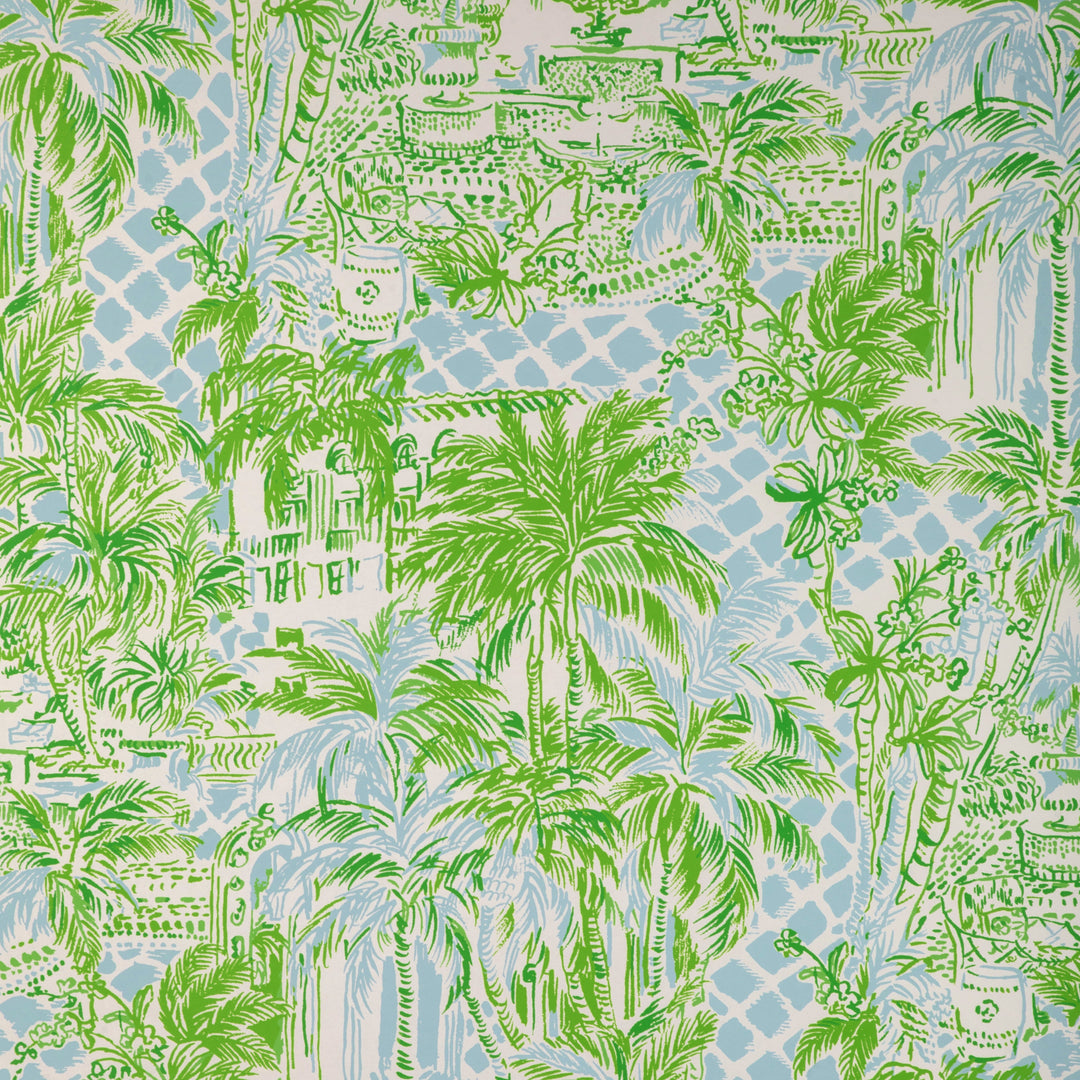 Lee Jofa Wallcovering Blue/Green