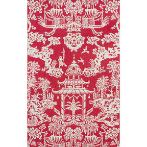 Brunschwig & Fils Wallpaper Lhasa Paper Red