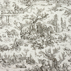 Brunschwig & Fils Wallpaper Le Hameau Charcoal