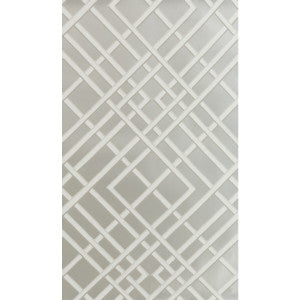 Brunschwig & Fils Wallpaper Treillage Sidewall Silver