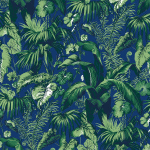 Brunschwig & Fils Wallpaper Feuillage Blue