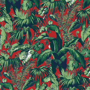 Brunschwig & Fils Wallpaper Feuillage Red