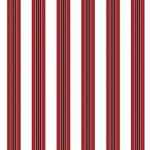 Brunschwig & Fils Wallpaper Rayure Lione Red