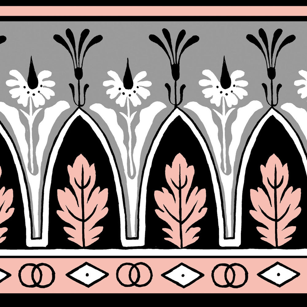 Lola Montez Bdr Rose/Grey by Brunschwig & Fils Wallcovering Brunschwig & Fils Wallcovering Lola Montez Bdr Rose/GreyWallcovering MADELEINE CASTAING CELLULOSE - 72%;POLYESTER - 28% France </p><p>Repeat: H: 4.87, V: 4.87 4.87 - Fabric Carolina -