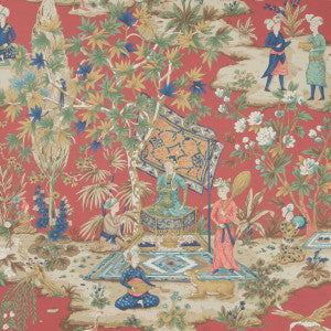 Brunschwig & Fils Wallpaper Lodi Garden Red