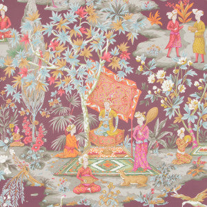 Brunschwig & Fils Wallpaper Lodi Garden Plum