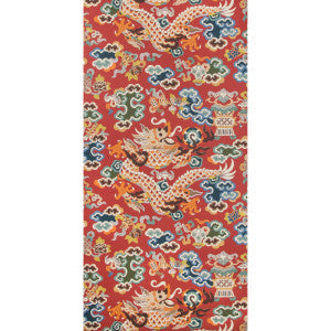Brunschwig & Fils Wallpaper Ming Dragon Claret