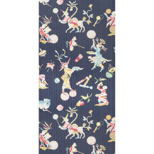 Brunschwig & Fils Wallpaper Cirque Chinois Navy