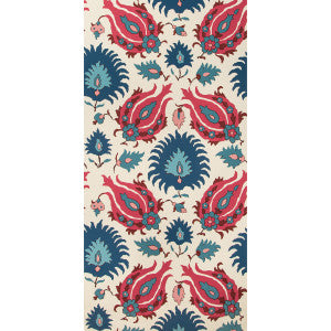 Brunschwig & Fils Wallpaper Kashmiri Navy/Berry
