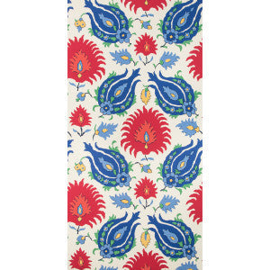 Brunschwig & Fils Wallpaper Kashmiri Blue/Red