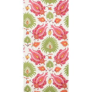 Brunschwig & Fils Wallpaper Kashmiri Pink/Green