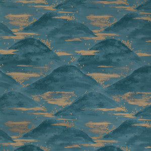 Brunschwig & Fils Wallpaper La Brume Teal