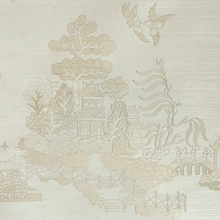 La Pagode Beige by Brunschwig & Fils Wallcovering Brunschwig & Fils Wallcovering La Pagode BeigeWallcovering LES ENSEMBLIERS WALLPAPERS GRASS - 85%;VISCOSE - 15% India </p><p>Repeat: H: 31.5, V: 31.5 31.5 - Fabric Carolina -