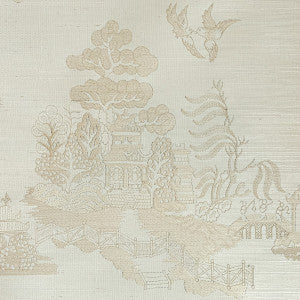 Brunschwig & Fils Wallpaper La Pagode Beige