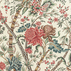 Brunschwig & Fils Wallpaper Luberon Red/Teal