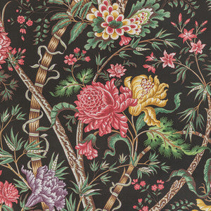 Brunschwig & Fils Wallpaper Luberon Noir/Multi