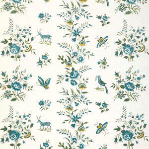 Brunschwig & Fils Wallpaper Aurel Aqua/Leaf P8023103.194.0