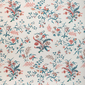 Brunschwig & Fils Wallpaper Chancay Teal/Rose P8023105.517.0