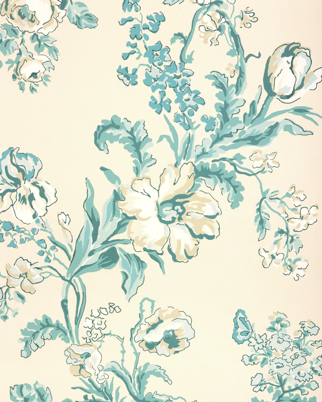 Brunschwig & Fils Wallcovering Aqua