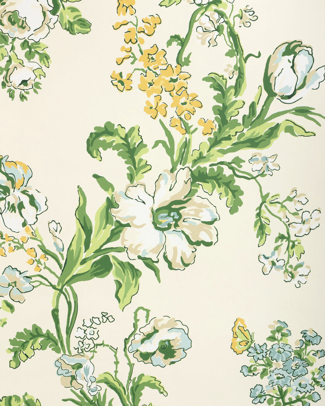 Brunschwig & Fils Wallcovering Vert/Soleil