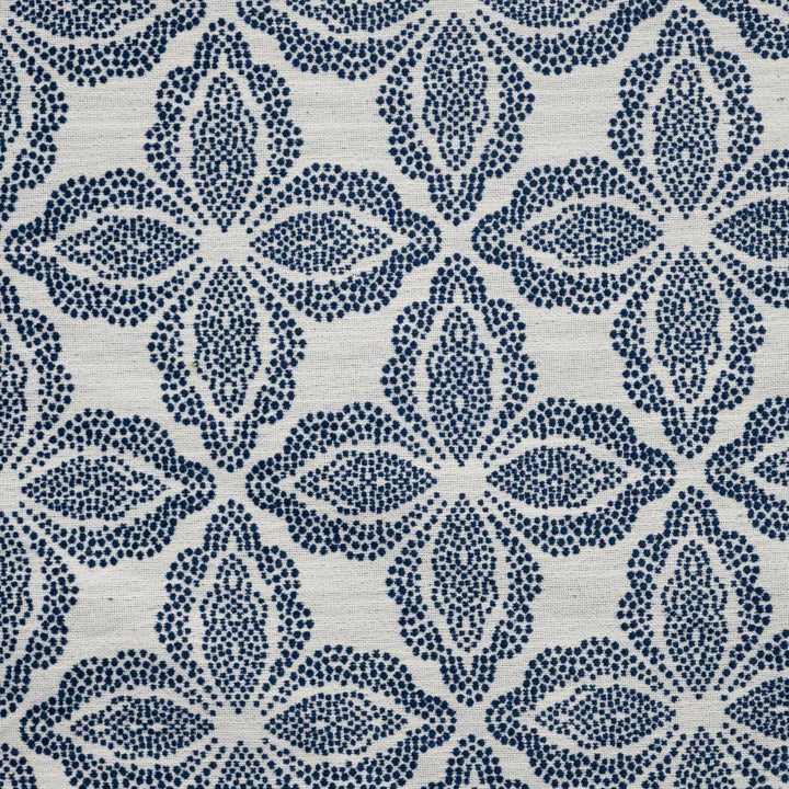Priory # 601 Delftware by Maxwell Designer Fabric Performance Wovens-Vol. Vii Bluejay 100% UV POLYESTER USA V-9.8" H-9.4" 55" - Swanky Fabrics -