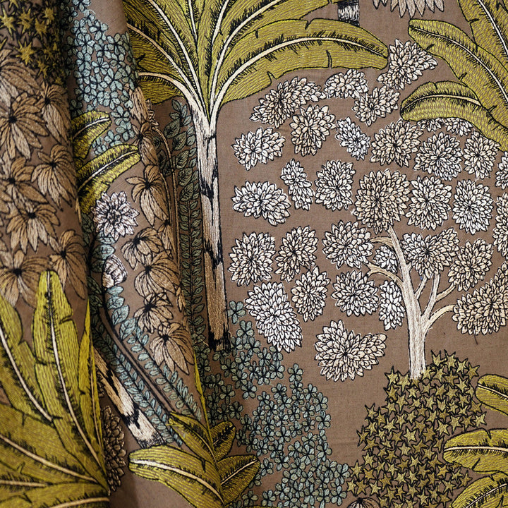 Palm 75Sj101 by JF Designer Fabric JF Studio 38% Viscose, 29% Linen, 20% Cotton, 13% Polyester India Horizontal: 25.5 and Vertical: 31.5 51 - Swanky Fabrics -