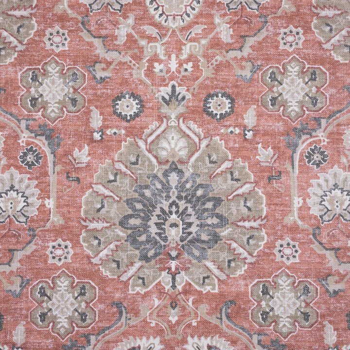 Pamp 2 Mandarin by Stout Designer Fabric COMFORTABLE LIVING QUARTZ/TILE 75%COT 25%LIN PAKISTAN Horizontal: 27.125 and Vertical: 25.250 55 in - Swanky Fabrics -