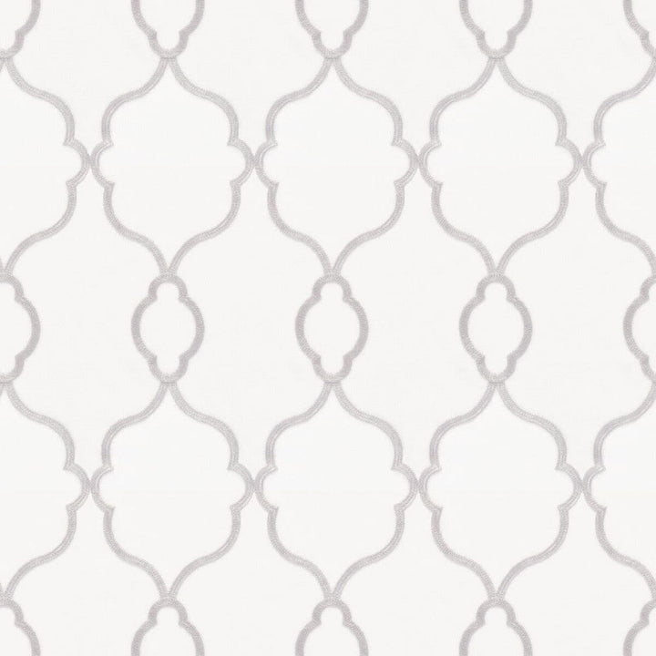 Papyrus 1 Dove by Stout Designer Fabric Color My Window Ash/Smoke 100% Polyester Linen Cotton Embroidery CHINA Horizontal: 8 and Vertical: 11.75 56 in - Swanky Fabrics -
