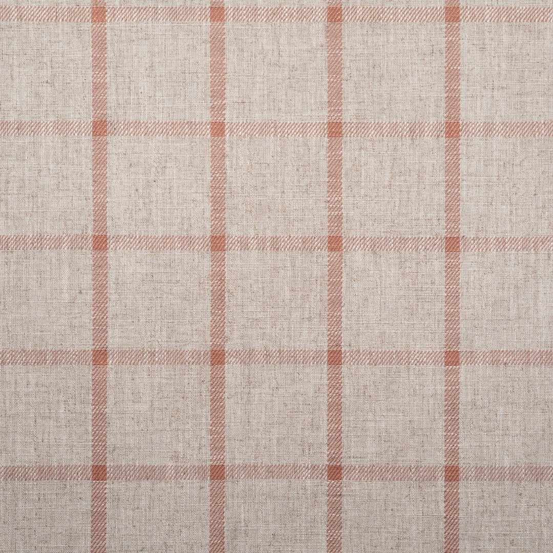 Pinecrest # 728 Terracotta by Maxwell Designer Fabric Stripes & Checks Iv 68% POLYESTER 18% LINEN 14% RAYON INDIA V-3.5" H-3.4 54" - Swanky Fabrics -